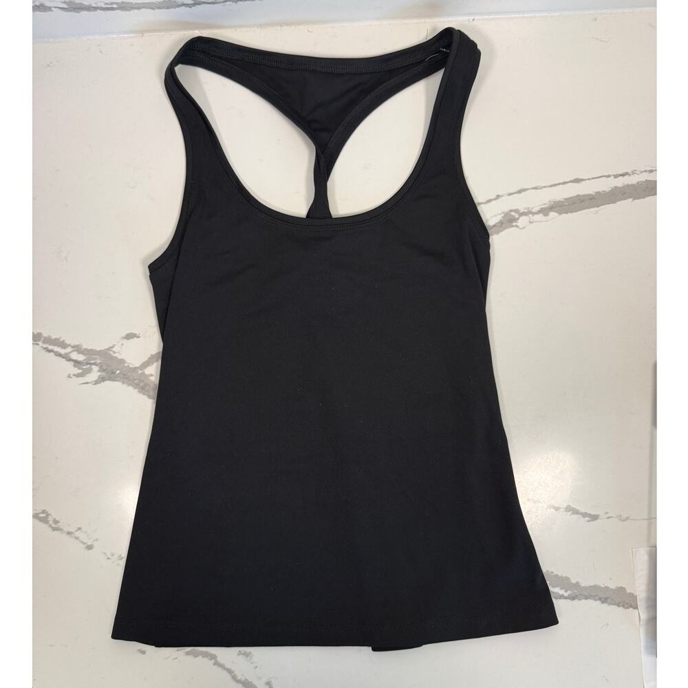 The North Face Racerback Tank Top Sleeveless Black Race Length Cropped Size